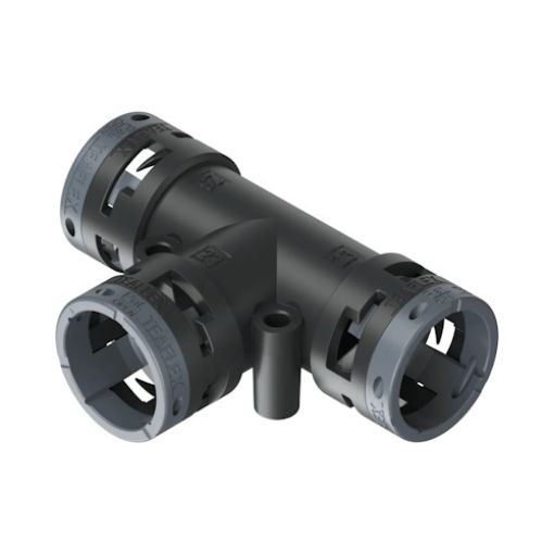 Picture of Διακλάδωση Τ για Σπιράλ Φ23 σε 2 Φ23 IP66 Μαύρο 6BT232323