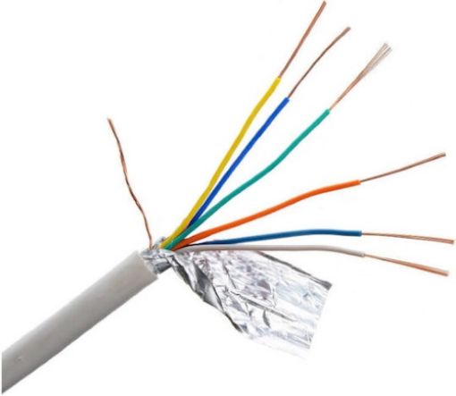 Picture of Καλώδιο Συναγερμού 6X0.22mm² Χαλκού με Φύλλο Αλουμινίου LiY(st)Y