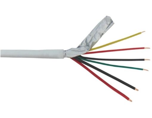 Picture of Καλώδιο Συναγερμού 4x0.22mm²+2x0.50mm² Χαλκού με Φύλλο Αλουμινίου LiY(st)Y