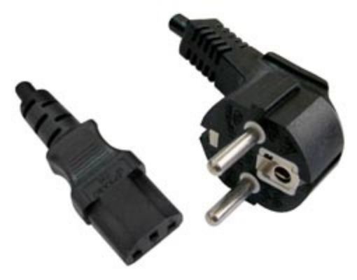 Picture of Computer Power Cable 3x0.75mm² 2m Straight Black YUN