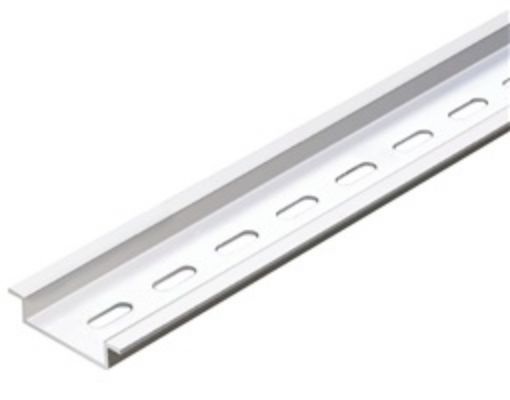 Picture of Aluminum Panel Ω Rail 1m Perforated 1.1mm/7.5mm HC-707