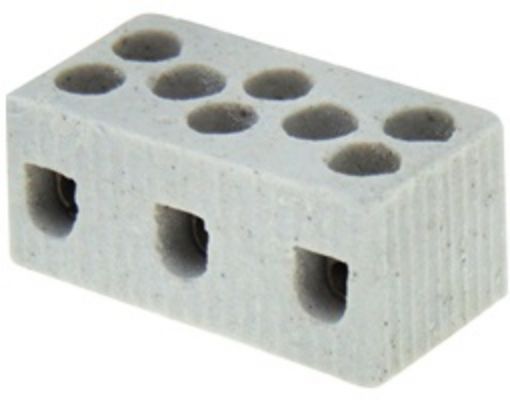 Picture of Porcelain Terminal Block 3P 6mm² 5A 600°C 0538 BNA/FRH