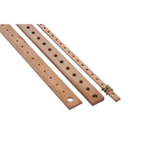 Picture of Copper Bar 20x5 with M6 Holes (1m) 274A BRF1015