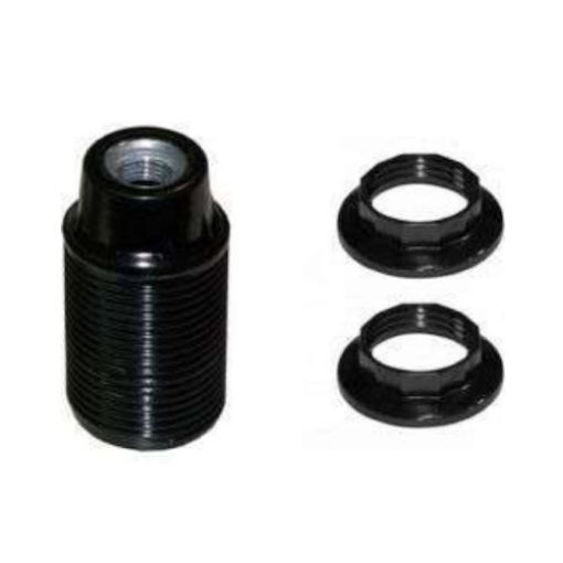 Picture of E14 Bakelite Socket 1/8 with Washer Black