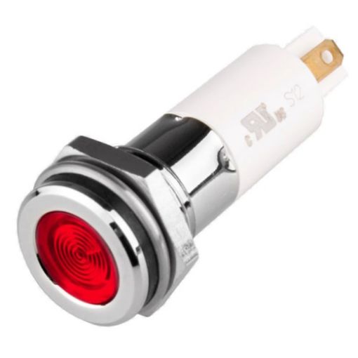 Εικόνα της H10F-24R Λυχνία Ενδεικτική LED Φ10 24VDC Κόκκινη με Faston
