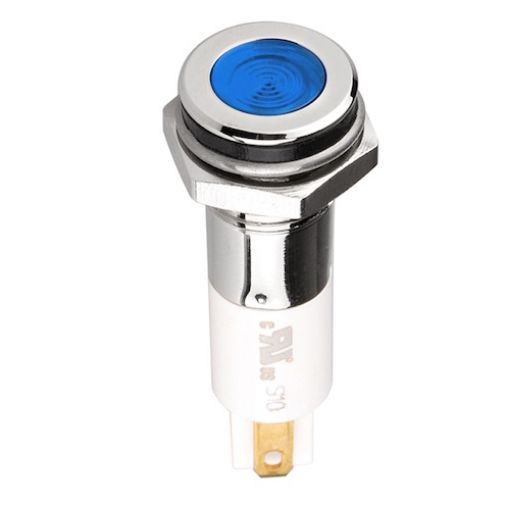 Εικόνα της H10F-24B Λυχνία Ενδεικτική LED Φ10 24VDC Μπλε με Faston