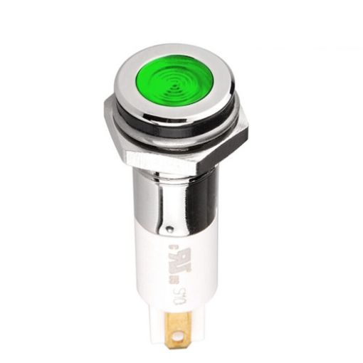 Εικόνα της H10F-24G Λυχνία Ενδεικτική LED Φ10 24VDC Πράσινη με Faston