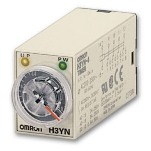 Picture of H3YN-4 110VAC Time Relay 8 flat pins (4 timing) 28x21.5mm