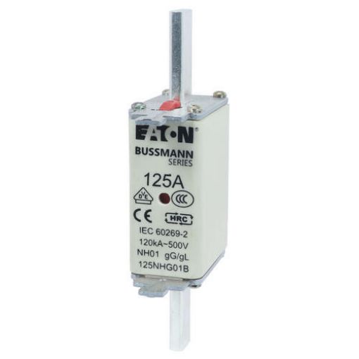 Εικόνα της 125NHG01B Ασφάλεια Μαχαιρωτή (BOX), NH01, 125A, gG/gL, 500V AC