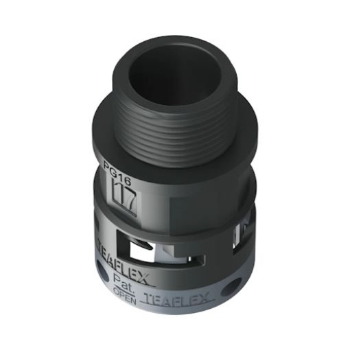 Picture of PG16 Cable Gland for Spiral Φ17 IP66 Black 6BSM17P16