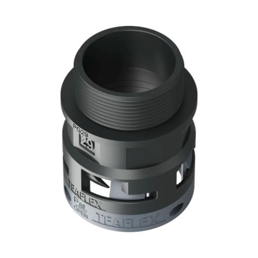 Picture of PG29 Cable Gland for Spiral Φ29 IP66 Black 6BSM29P29