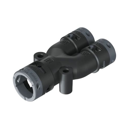 Picture of Y-branch for Spiral Φ12 to 2 Φ10 IP66 Black 6BY121010