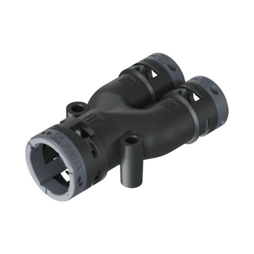 Picture of Y-branch for Spiral Φ17 to 2 Φ12 IP66 Black 6BY171212