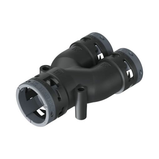 Picture of Y-branch for Spiral Φ29 to 2 Φ23 IP66 Black 6BY292323