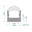 Picture of Aluminum profile for lens silver 2m 131070