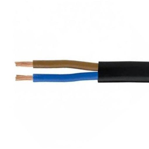 Εικόνα της Καλώδιο Οβάλ H03VVH2-F 2x0.50mm² Μαύρο