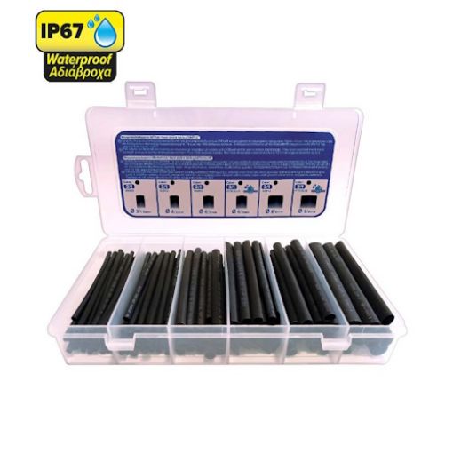 Picture of Thermal Tape Cassette (3,4,6,8mm/6.4,9mm with glue) Black (173 Pieces) AK-TI-931
