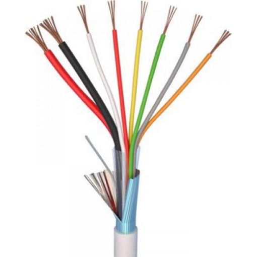 Εικόνα της Καλώδιο Συναγερμού 6x0.22mm²+2x0.50mm² Χαλκού με Φύλλο Αλουμινίου LiY(st)Y
