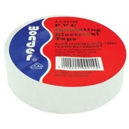 Picture of Insulating Tape White 0.13mmx19mmx20Y WONDER