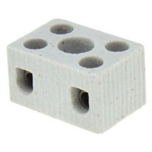 Picture of Porcelain Terminal Block 2P 8mm² 10A 600°C 1025 BNA