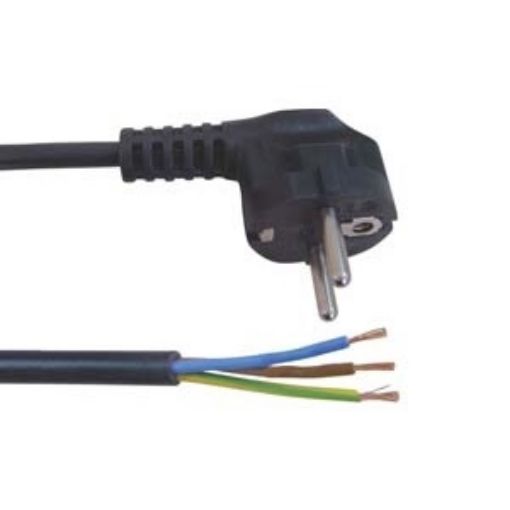 Picture of Power Cable 3x0.75mm² 2m Schuko Angled Black YUN