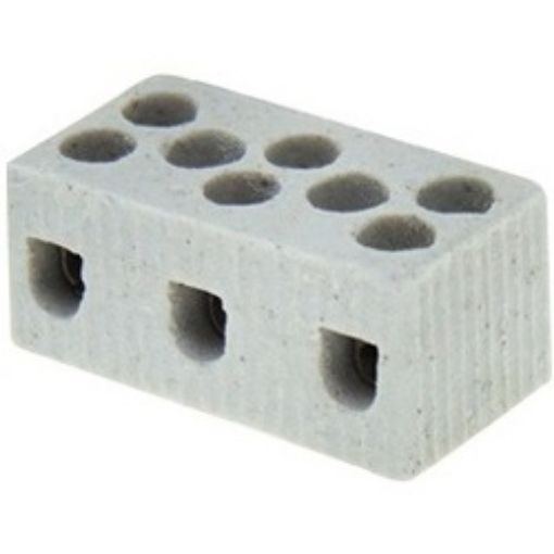 Picture of Porcelain Terminal Block 3P 6mm² 5A 600°C 0538 BNA/FRH