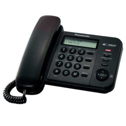Picture of KX-TS560EX2B Telephone with LCD Screen & ID Black Panasonic