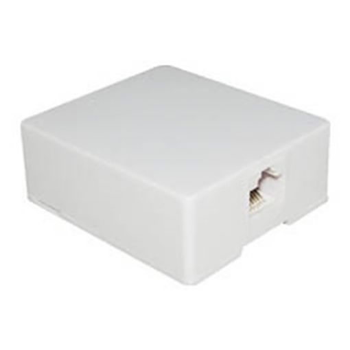 Picture of Single Wall Mount Telephone Socket 8P8C Self-Adhesive 56x49mm N120-04 COMP