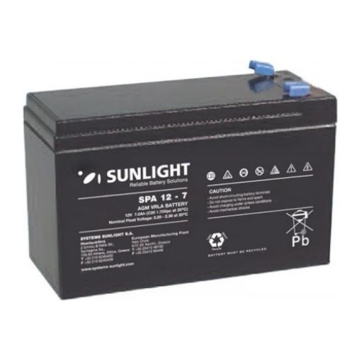 Picture of Sealed Lead Acid Battery 12V 7Ah 6.3mm SPA 12-7 F2