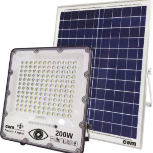 Picture of Προβολέας Ηλιακός LED SMD 200W 6500K 20000lm Λευκός