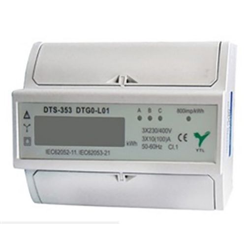 Picture of Kilowatt-hour meter Rail 3P 10-100A DTGO-L01 YTL