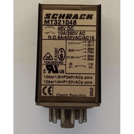 Picture of Ρελέ Τύπου Λυχνίας 11 Ποδών 48VDC 3C/O 10A