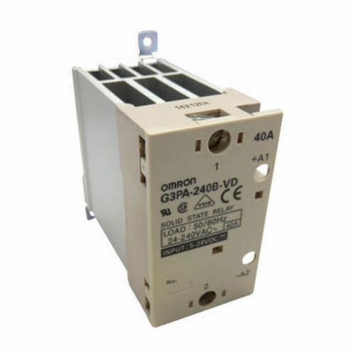 Picture of G3PA-240B-VD 5-24VDC In. Solid State Relay Out:40A 24-240VAC with heat sink