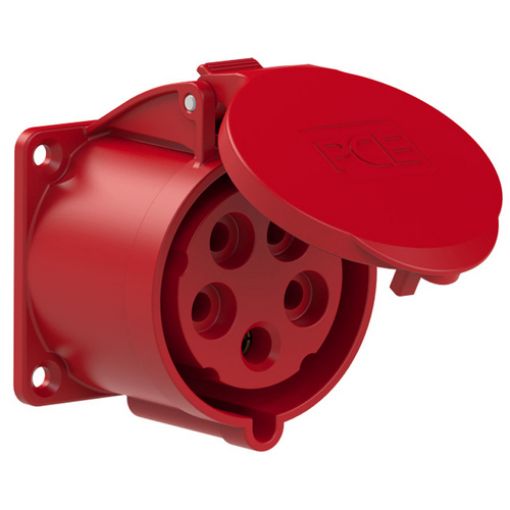 Picture of 325-6 Panel Socket Female Straight 5P 32A 400V 6h IP44