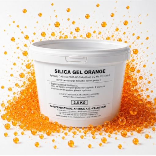 Picture of Desiccant SILICA GEL 2.5kg (2-4mm with indicator), Orange changes to Green