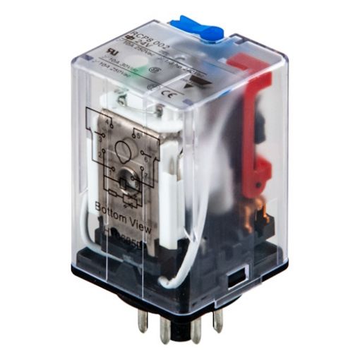 Picture of 8-Pin Lamp Type Relay 24VDC 2C/O 10A RCP800224VDC