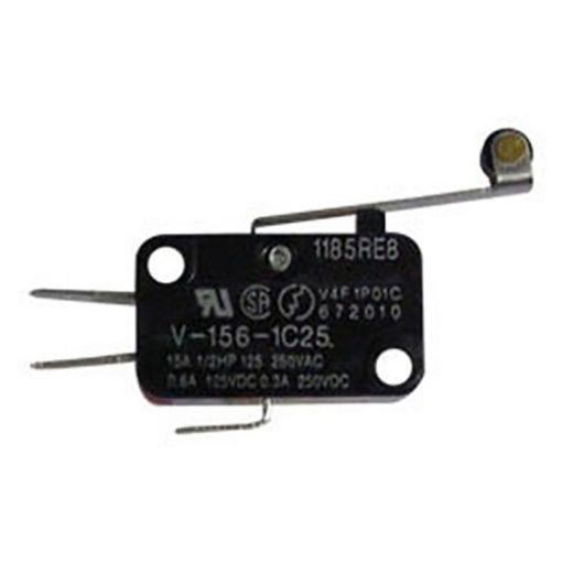Picture of Miniature Limit Switch with Standard Blade and Roller Lever 15A 125/250VAC V-156-1C-25