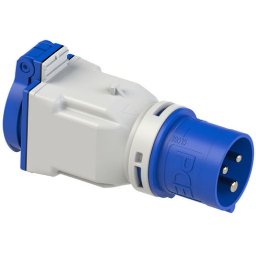 Picture of 9433100 Adaptor Male Industrial 3P 16A to Female Schuko Socket 16A IP44 PCE