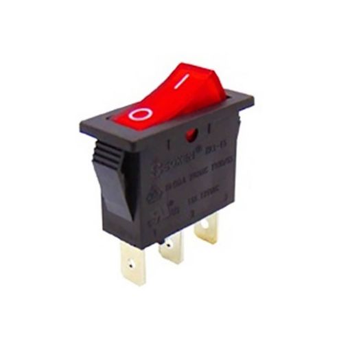 Picture of Rocker Switch Medium 3P with ON-OFF Light Red 16A/250V RK1-15B