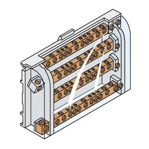 Εικόνα της AD1027 Μπλοκ Διανομής 4P 160A