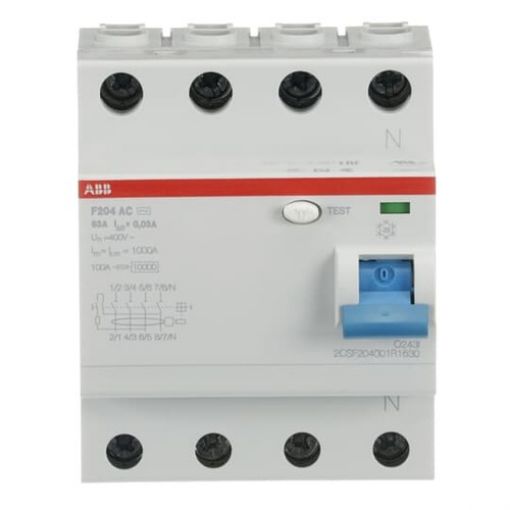 Picture of F204AC-63/0,03 Leakage Relay 4P 63A 30mA AC Type