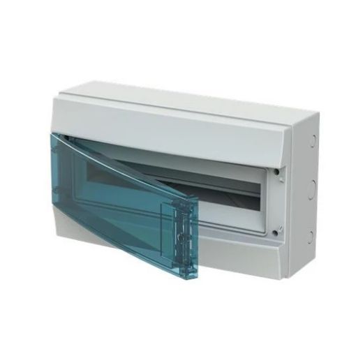 Εικόνα της CU1203 Πίνακας Επίτοιχος Στεγανός 1x18+1 IP65 430x250x155mm Διάφανη Πόρτα