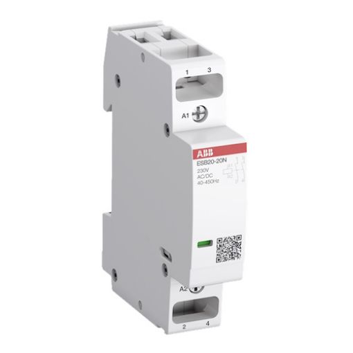Picture of ESB20-20N 24VAC/DC Rail Mount Power Relay 2NO 20A