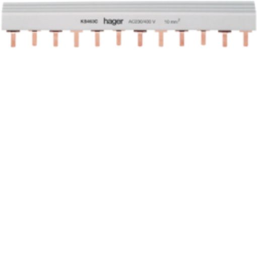 Εικόνα της KB463C Μπάρα Γεφύρωσης Περονωτή 4P 63A 24 Στοιχείων