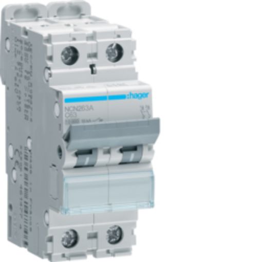 Picture of NCN263A Miniature Circuit Breaker 2P 63A C 10kA