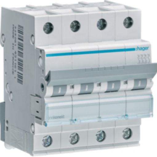Picture of MCN410 Miniature Circuit Breaker 4P 10A C 6kA