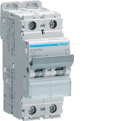 Picture of NCN210A Miniature Circuit Breaker 2P 10A C 10kA