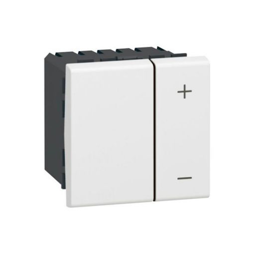 Εικόνα της Dimmer Variapush 2 Καλωδίων Χωρίς Ουδέτερο Λευκός 2 Στοιχείων Mosaic 078405
