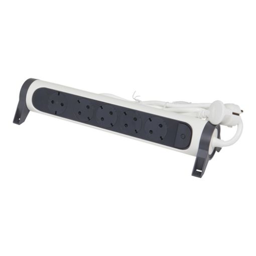 Εικόνα της Πολύπριζο 5 Σούκο 1.5m 3G1.5mm² Λευκό/Μαύρο 694531