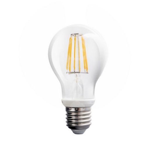 Εικόνα της Λάμπα LED E27 Filament A60 6W 4000K 800lm Διάφανη